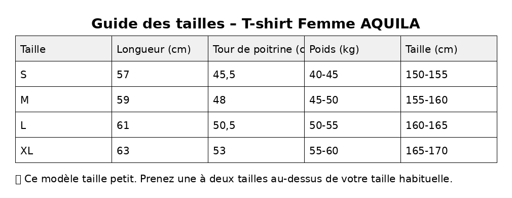 Tee shirt sport femme - AQUILA