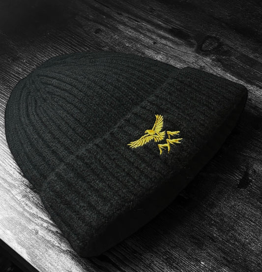 Bonnet brodé avec fil doré- AQUILA