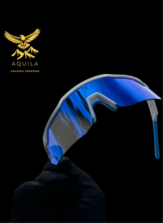AQUILA - Lunettes de soleil multisport catégorie 3 - White & Blue