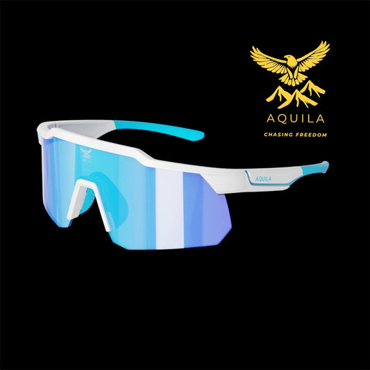 AQUILA - Lunettes de soleil multisport catégorie 3 - White & Blue